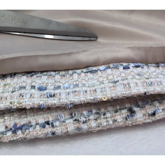 NWT GLANCESTUDIO Aussie Adaptive Clothing Pink & White Preppy Tweed Skirt Size S - Picture 7 of 10